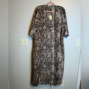 Jodifl Open Front Kimono Size Small Snake Print NWT